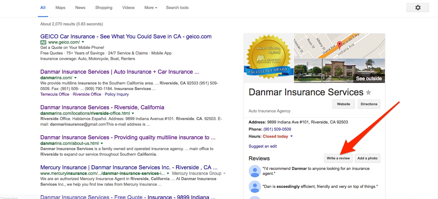 danmar google review image